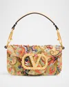 Valentino Loco Small Vlogo Paisley Embellished Shoulder Bag In Multi