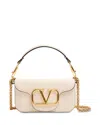 Valentino Vlogo Loco Small Leather Shoulder Bag In Neutral