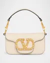 Valentino Garavani Loco Studded Vlogo Small Leather Shoulder Bag