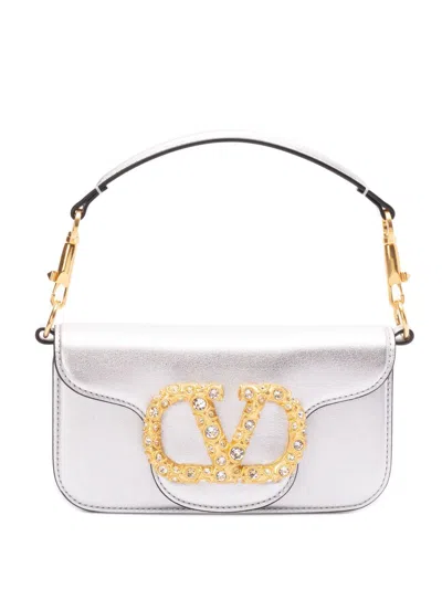 Valentino Garavani Locò Micro Shoulder Bag In White