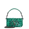 Valentino Sequin-embellished Shoulder Bag In Verde Petrolio