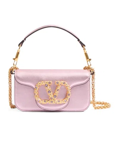 Valentino Garavani Locsmall Shoulder Bag In Pink