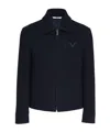 Valentino Virgin Wool V-detail Jacket In Black