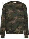 Valentino Sweatshirt Mit Camouflage-print In Grün
