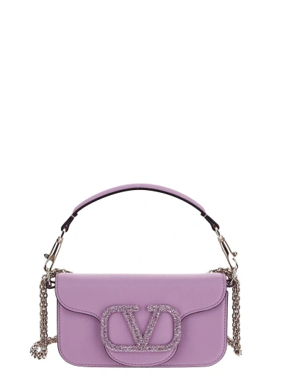 Valentino Garavani Logo Bag In Purple