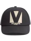 Valentino Garavani Black Baseball Cap With Butter Logo In Adjustable Cotton Women In Black