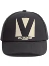 Valentino Garavani Black Baseball Cap With Butter Logo In Adjustable Cotton Women In Black