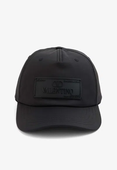 Valentino Garavani Logo Baseball Cap In Black