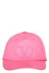 Valentino Logo Baseball Cap In Fuchsia