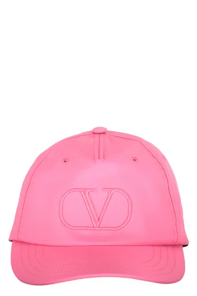 Valentino Garavani Logo Baseball Cap In Fuchsia