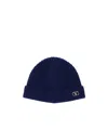 Valentino Navy Blue Logo Beanie Hat