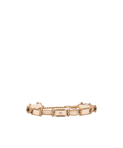 Valentino Garavani Logo Belt In Brown