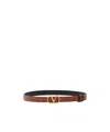Valentino Logo Belt In Brown