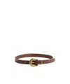 Valentino Garavani Vlogo Signature Calfskin Belt 20 Mm Woman Chocolate 100 In Chocolate-colored
