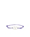 Valentino Logo Bracelet In Purple