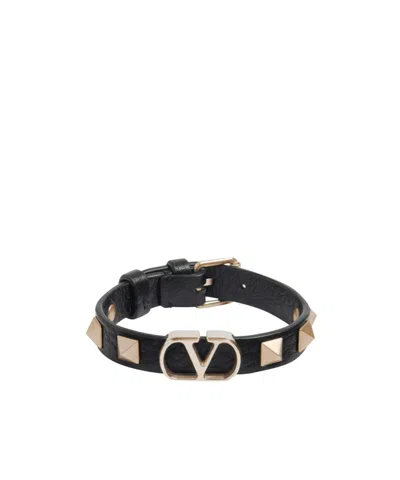 Valentino Garavani Vlogo Bracelet In Black