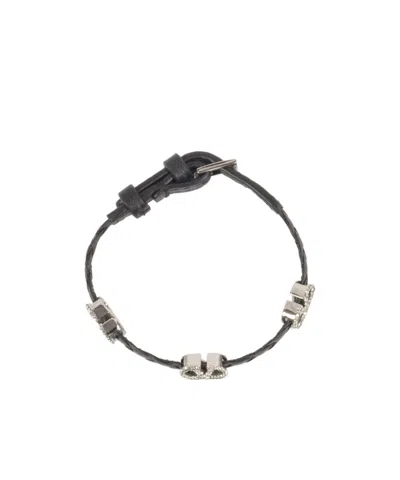 Valentino Garavani Logo Bracelet In Black