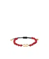 Valentino Vlogo-plaque Bracelet In Red