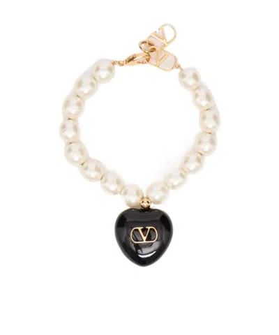 Valentino Garavani Logo Bracelet In Yellow