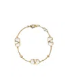 Valentino Garavani Vlogo Signature Metal Bracelet Woman Gold M In Yellow