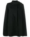 Valentino Logo Cape In Black