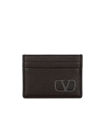 Valentino Garavani Logo Card Bag In Brown