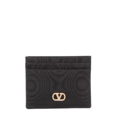 Valentino Garavani Logo Card Holder In Black