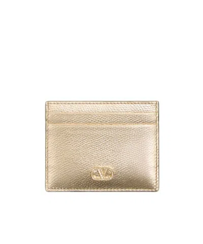 Valentino Garavani Logo Card Holder In Red