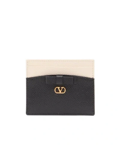 Valentino Garavani Logo Card Holder In Black