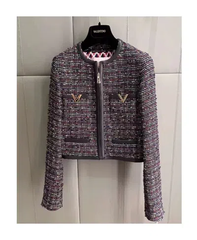 Valentino Logo Casual Jacket In Black