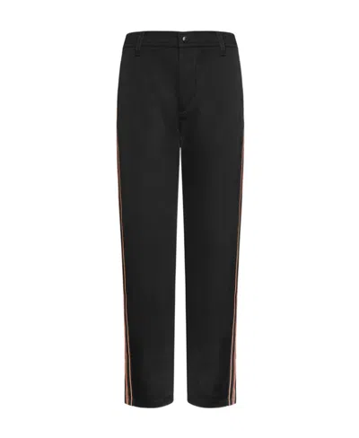 Valentino Logo Casual Pants In Black