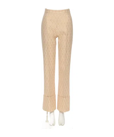 Valentino Logo Casual Pants In Nude