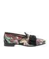 Valentino Garavani Bowow Loafer In Jacquard Fabric In Black