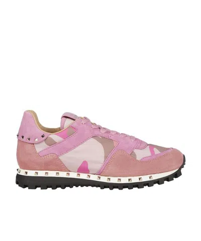 Valentino Garavani Logo Casual Sneakers In Pink