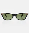 Valentino Logo Cat-eye Sunglasses In Black