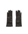 Valentino Logo Chain Gloves In Black