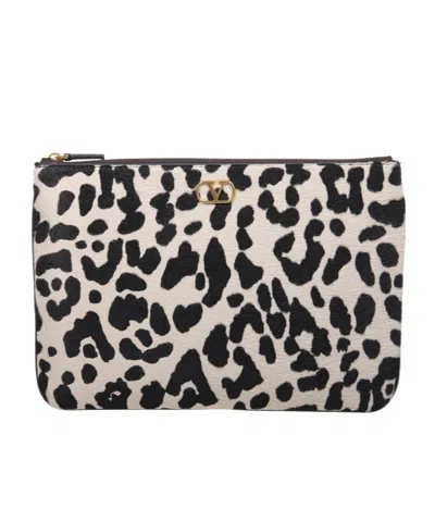 Valentino Garavani Logo Clutch In Black
