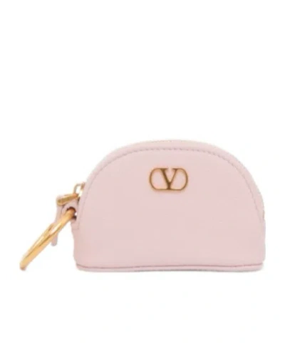 Valentino Garavani Logo Clutch In Pink