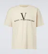 Valentino Garavani  Cotton T-shirt With Made In  Print In Nude
