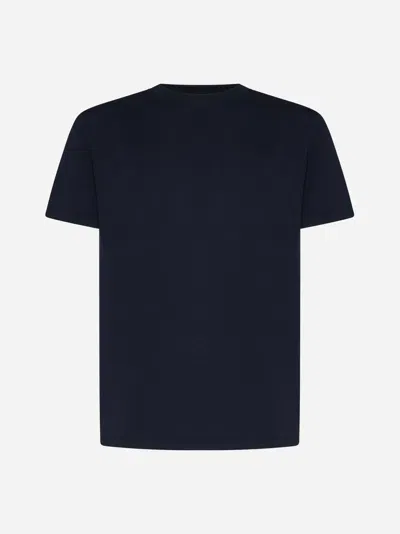 Valentino Logo Cotton T-shirt In Blue