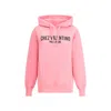 Valentino Pink Cotton Hoodie With Kangaroo Pocket In Multi