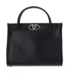 Valentino Black Small Vlogo Locker Leather Satchel In Black