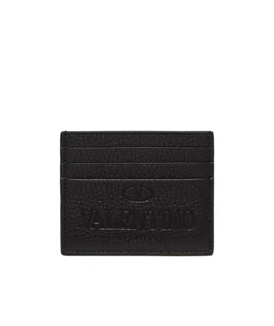 Valentino Garavani Logo-debossed Cardholder In Black
