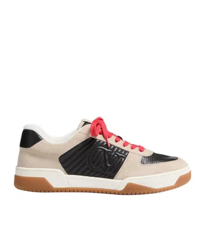 Valentino Garavani Sneakers Contrasting Panels Perforated Detailing Rubber Sole In Multi