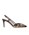 Valentino Vlogo Toile Iconographe Slingback Pumps In Multicolor