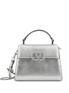 Valentino Logo-detail Tote Bag In Silver