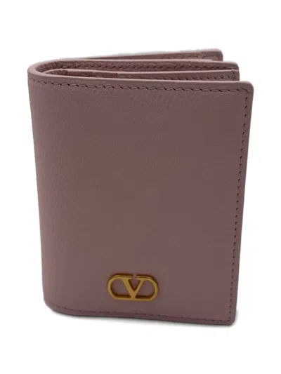 Valentino Garavani Logo-detail Wallet In Purple