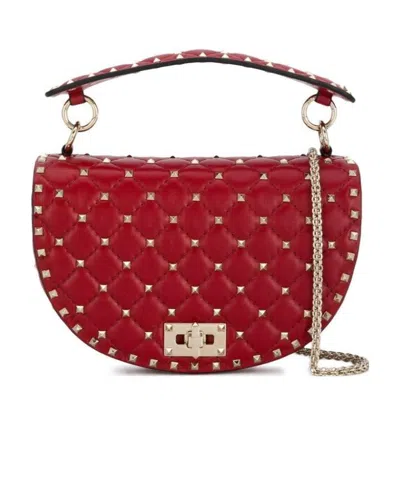 Valentino Garavani Logo Details Handbag In Red