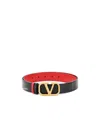Valentino Logo Double-sided Belt In Black