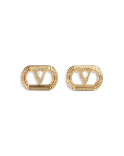 Valentino Garavani Logo Earrings In Gold